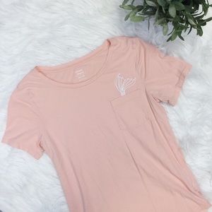 coral/pink mermaid pocket shirt!
